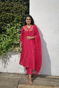 Gulabi Noor Mul Cotton Embroidered Suit Set