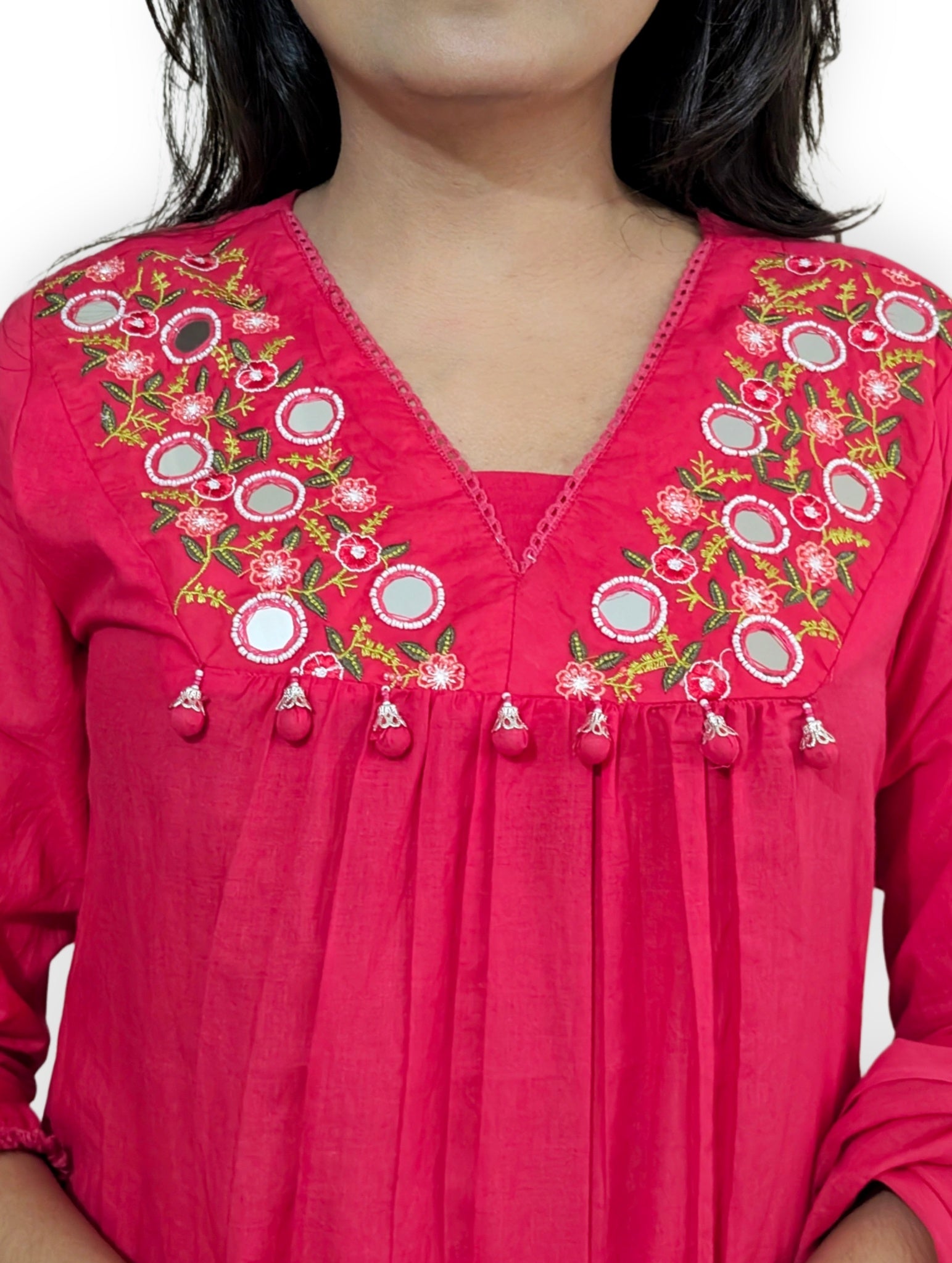 Gulabi Noor Mul Cotton Embroidered Suit Set