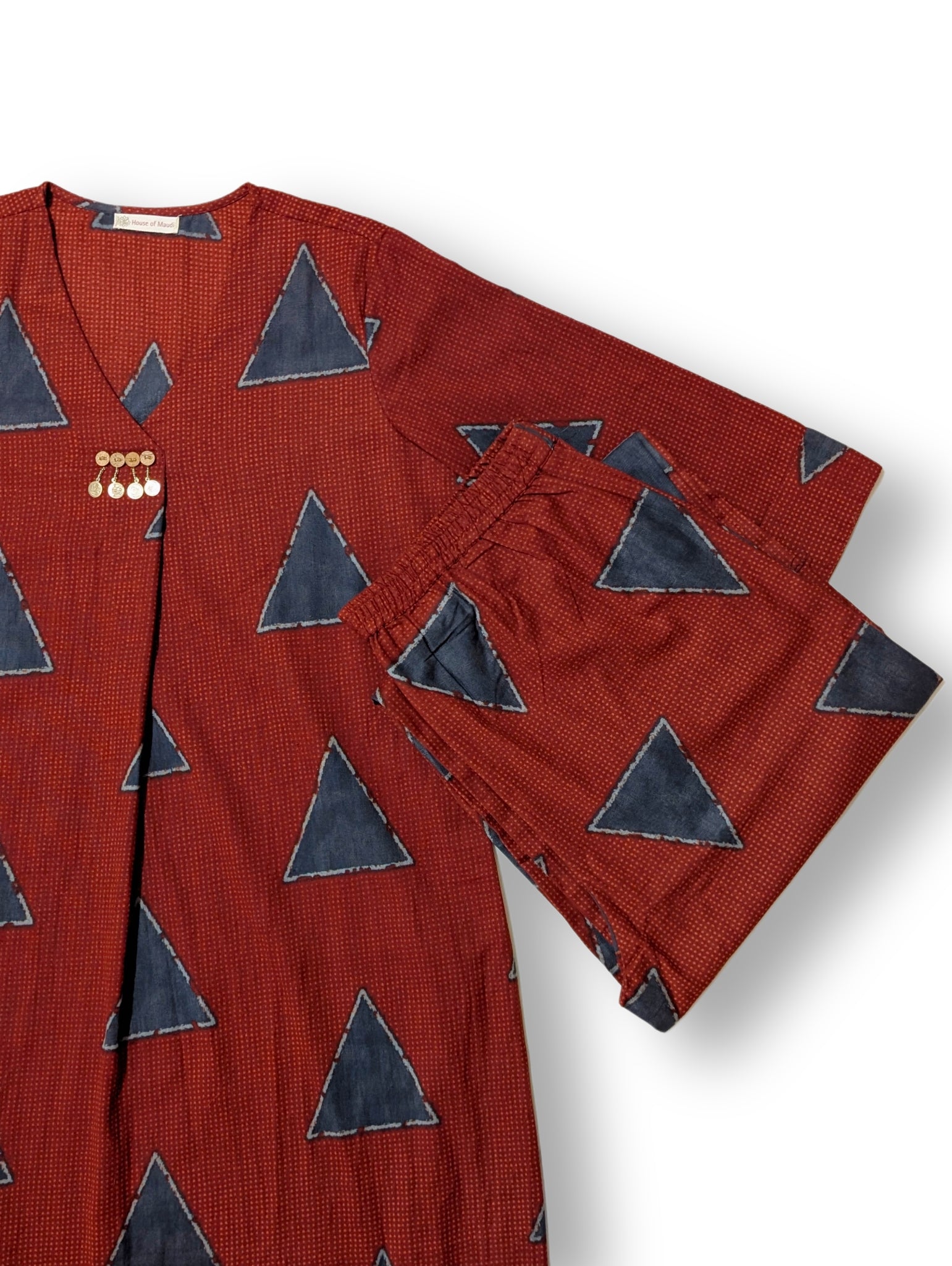 Rekha Cotton Rust Kurta Set