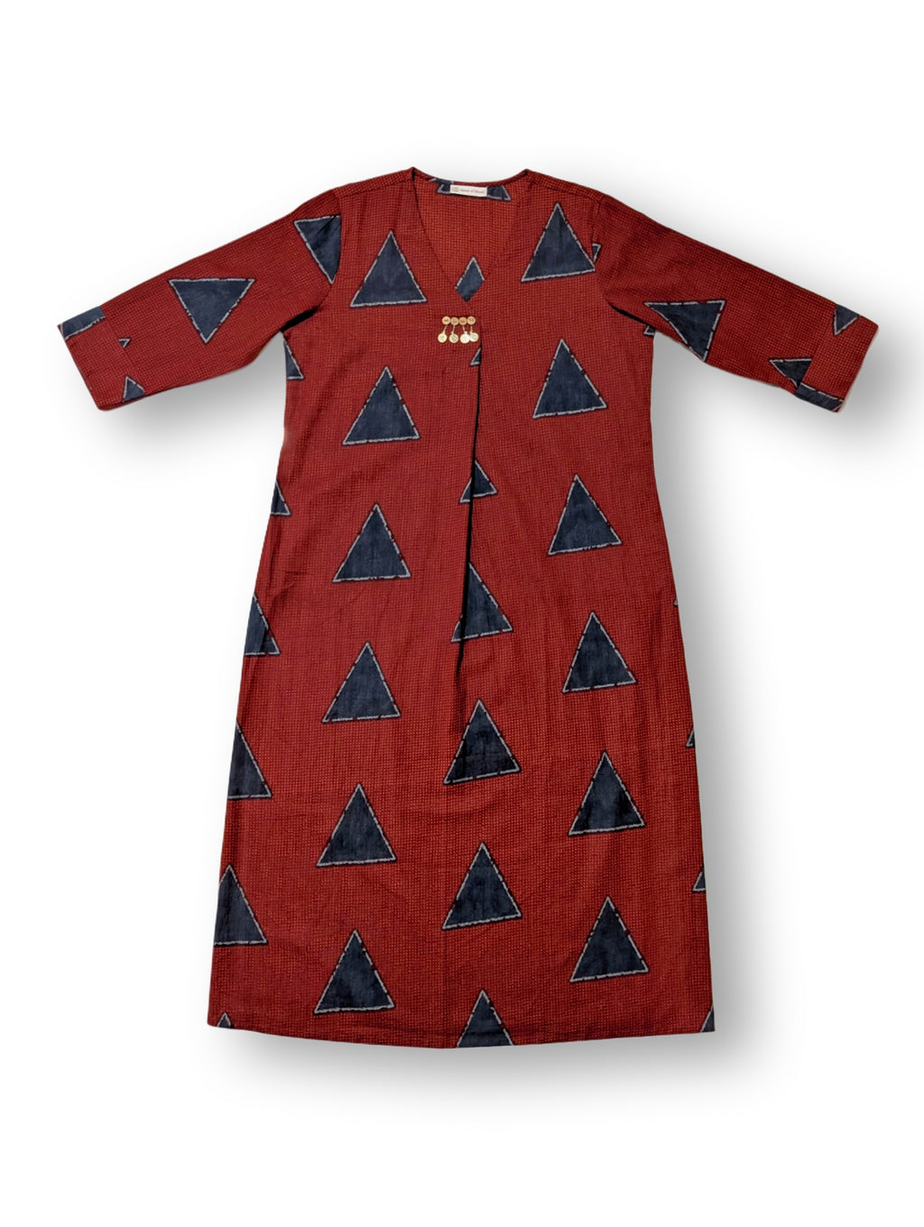 Rekha Cotton Rust Kurta Set
