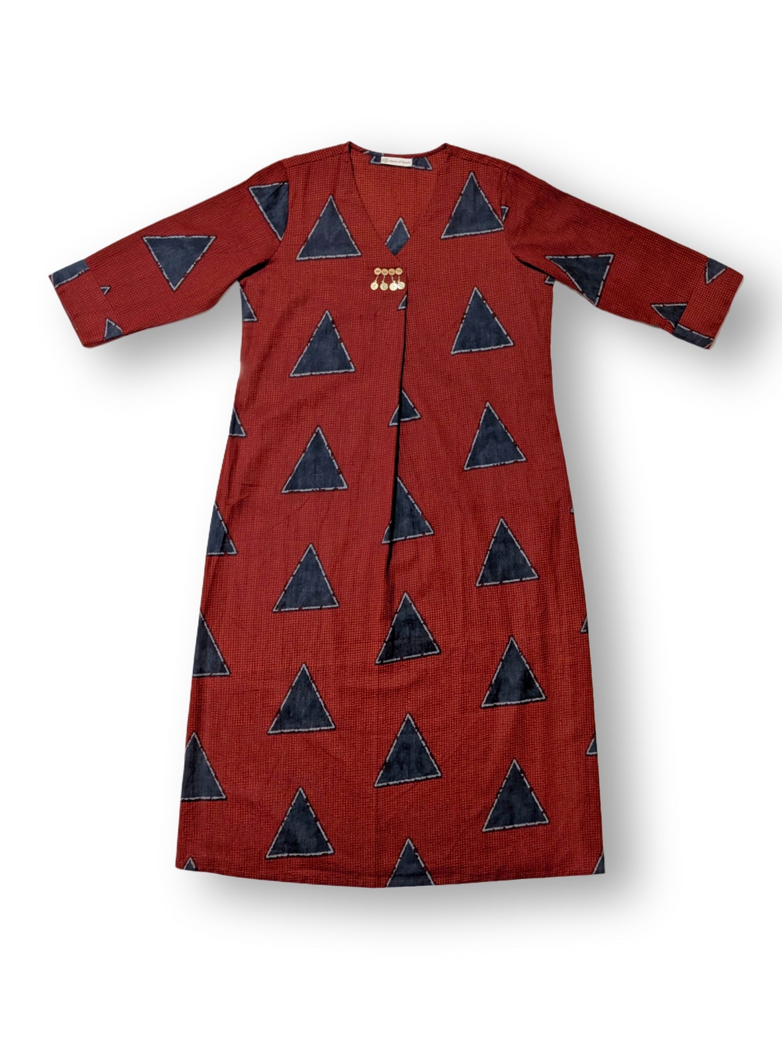 Rekha Cotton Rust Kurta Set