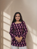 House of Maudi- Heer back dori wine short kurti