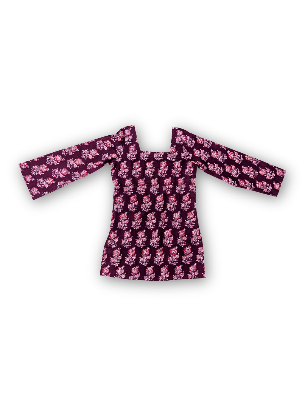 House of Maudi- Heer back dori wine short kurti