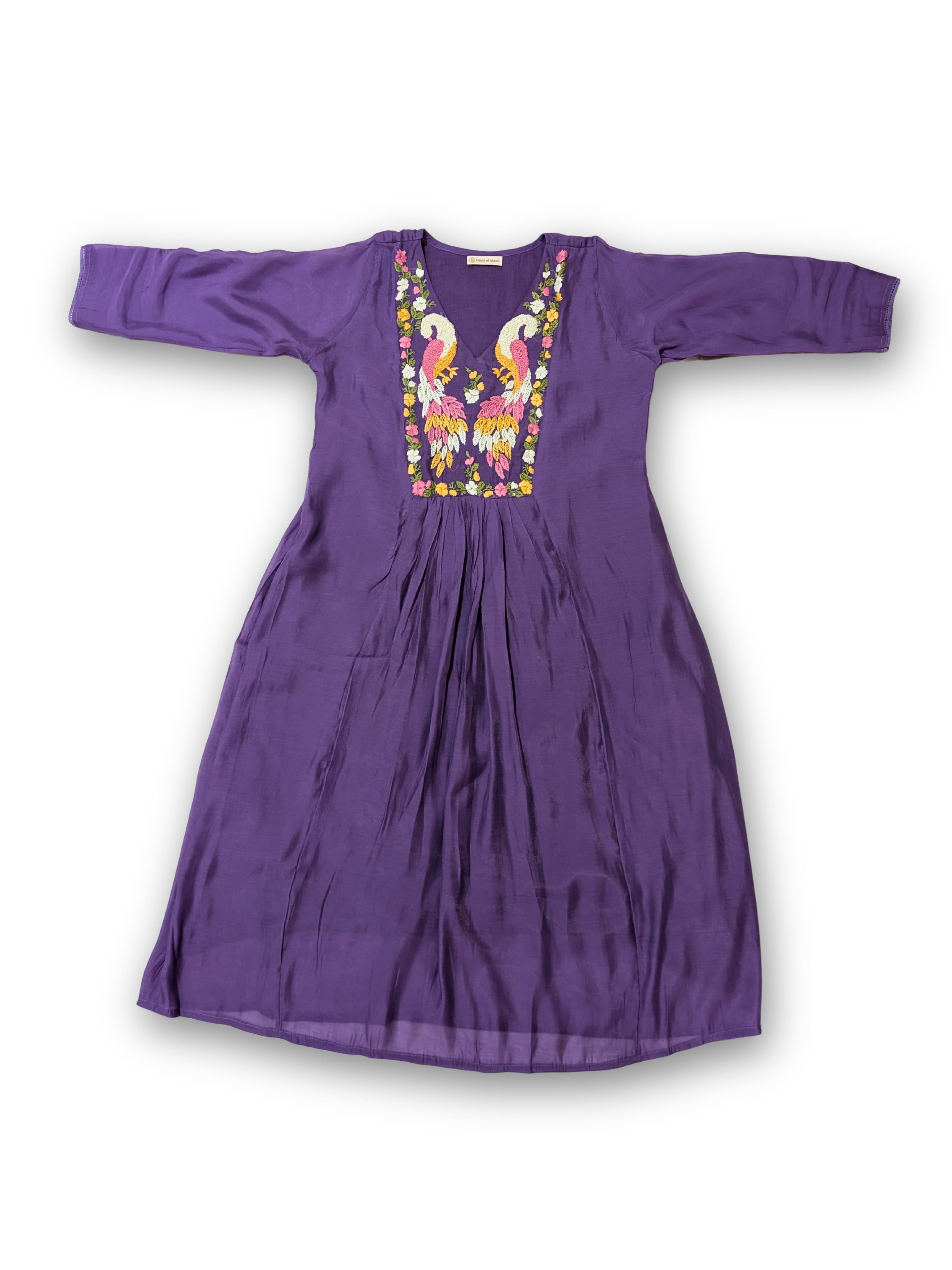 Gulnaar Hand-Embroidered Mul Chanderi Suit Set